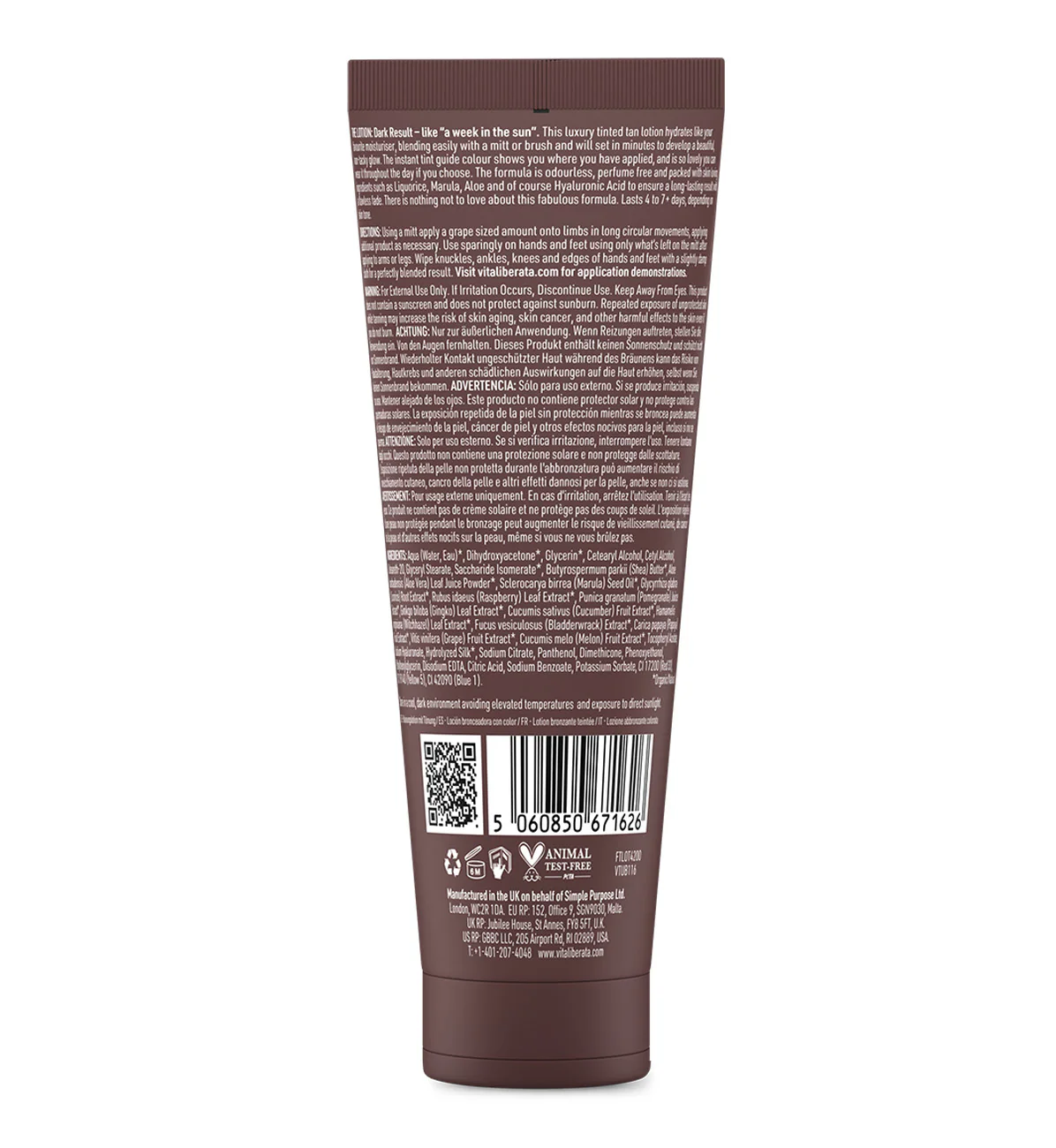Vita Liberata The Tinted Lotion Dark 200ml - Image 4